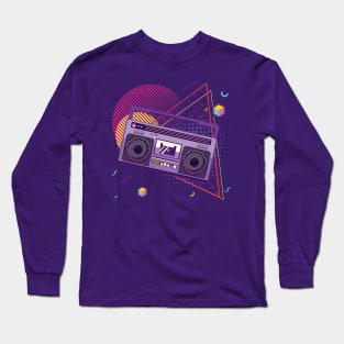 Cool 80s boombox Long Sleeve T-Shirt